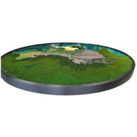 Modèle de topographie urbaine miniaturisé avec différence de hauteur de montagne, structure de terrain de villa réaliste, design moderne