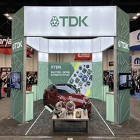 Stand d'exposition modulaire 20x20 pieds avec cadre en aluminium SEG et arches à angle droit pour la SEMA Show