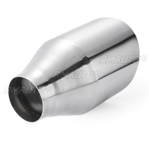 Embout d'échappement universel pour voiture 57mm-101mm, silencieux de tuyau d'échappement automobile, embout de sortie à coupe angulaire, entrée 2.25 pouces, 4 sorties - Product Image 4