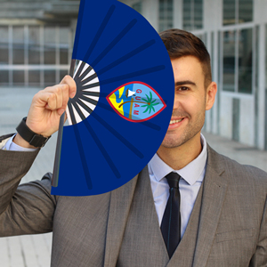 Abanicos Plegables de Bambú con la Bandera de Guam al por Mayor, Abanico de Mano para Carnaval, Boda, Festival, Fiesta, Agencia de Viajes - Product Image 2