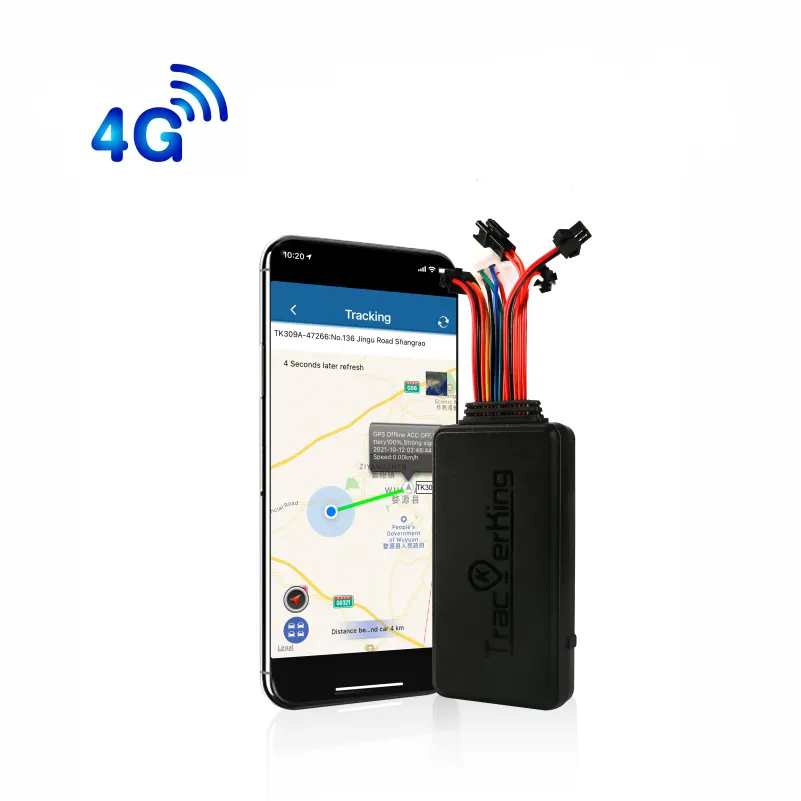 Real Time 4G GPS Tracker Fuel Level & Temperature Monitor Multi Functions Car Vehicle GPS Tracking Device