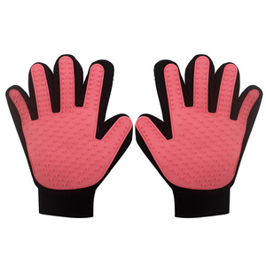 ถุงมือกรูมมิ่งสำหรับสัตว์เลี้ยง Nanba Neko สีฟ้าชมพู สำหรับมือซ้ายและขวา แปรงกำจัดขนแมว ทำความสะอาดขนลอย - Product Image 5