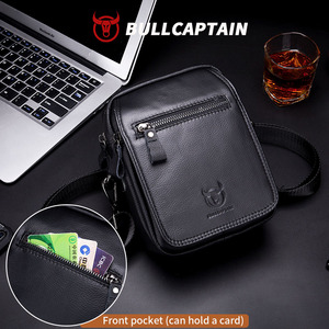 Sac messager en cuir pour homme BULLCAPTAIN, sacs à bandoulière pour affaires, petit sac bandoulière, sac messager multifonction, sac de voyage pour homme - Product Image 3