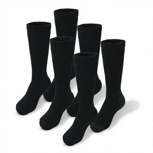 <b>Black</b> Cotton Crew <b>Socks</b> Athletic Knitted Sports <b>Socks</b> Breathable Anti Slip Quick Dry for Workouts Training - Product Image 3