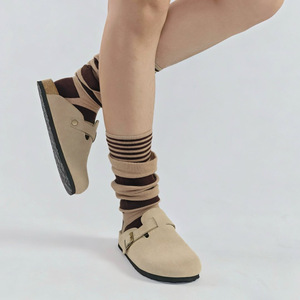 Chaussettes amples pour femmes, rayures et carreaux, en polyester, respirantes, chaudes, élégantes, pour jeunes de 18 à 40 ans, W2698 - Product Image 2