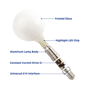 Chất Lượng Cao 85-265V Sữa Frosting Glass Bìa E14 <span class=keywords><strong>LED</strong></span> <span class=keywords><strong>Globe</strong></span> Bóng Đèn Trắng <span class=keywords><strong>G60</strong></span> 3W 60Mm Ánh Sáng Trắng 6000K Ấm 3000K Trung Tính 4000K - Product Image 3