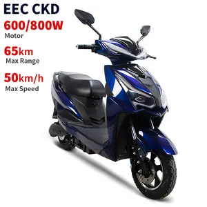 EEC CKD 600W 800W 40-50km/h speed 45-65km range electric moped with reverse function switch
