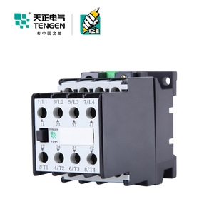 Contacteur AC Tengen CJ20-10 10A 3 phases, montage sur rail DIN, 220V 380V, contacts en argent - Product Image 1
