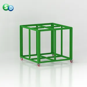 Customization support POSM retail promotional printing design PP mobile plastic pallet display racks stand