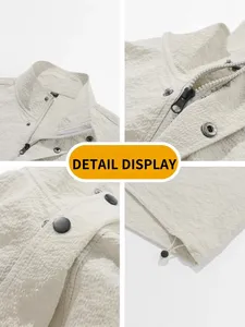 Completo Polo a Maniche Corte YINCH Bubble Grid da Uomo, Nuovo Set Sportivo Casual Versatile in Tessuto Morbido e Traspirante per l'Estate 2026 - Product Image 4