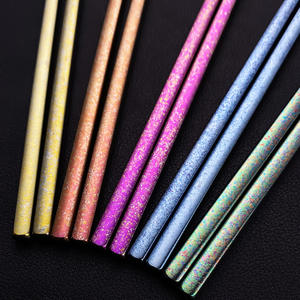 Palillos de titanio puro de 23,5 cm y 6,5 mm de grosor, antideslizantes, de color sólido, utensilios domésticos, ligeros y portátiles para adultos - Product Image 3