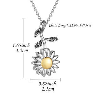 फैशन सूरजमुखी यूरन हार के लिए स्टेनलेस स्टील का अंतिम संस्कार बालों के लिए पेरीफ्यूम का उपहार - Product Image 3