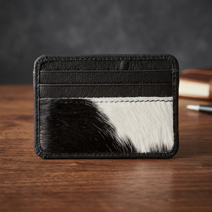 Custom Logo Luxury Black White Cowhide Leather Handbag Zipper Button Wristlet Closures Tassel Decor Card Case Satchel Polyester - Product Image 3