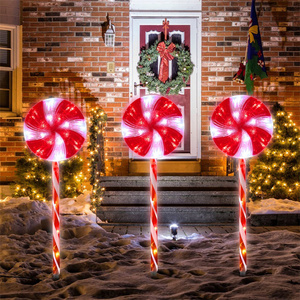 Meilleures arches <span class=keywords><strong>de</strong></span> canne en bonbon éclairées bon marché fournitures <span class=keywords><strong>de</strong></span> décoration <span class=keywords><strong>de</strong></span> Noël Lumières solaires extérieures à led - Product Image 6