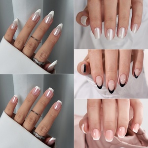 BTArtbox Uñas Postizas 3D Hechas a Mano, de Gel Suave, con Punta Francesa de Lujo, Personalizadas, al por Mayor, 30 Piezas, Set de Uñas Adhesivas - Product Image 2