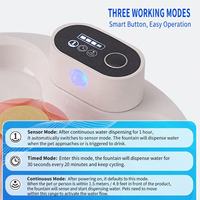 Fontaine à eau pour animaux de compagnie avec 3 modes de débit d'eau, transparente en PC, abreuvoir pour chat, cascade, autonomie de 60 jours, station d'eau sans fil pour chien