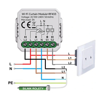 WiFi RF Interrupteur de rideau Tuya Smart Life Module de volet roulant 433mhz Émetteur Télécommande Stores Alexa Google Home