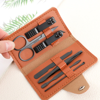 Ensemble de manucure 7 en 1, 7 pièces, pochette pliable, impression de logo personnalisé, kit de coupe-ongles, boîte cadeau promotionnelle, outils de toilettage professionnels