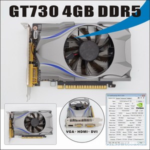 Carte graphique en gros, nouvelle, GF108 96 Pipeline 128 bits GT730 <span class=keywords><strong>DDR5</strong></span> 4 Go, sortie DirectX 11 / DVI / SUB - Product Image 2