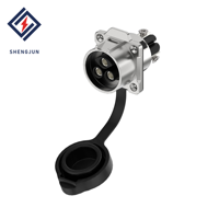 Connecteur à vis mâle/femelle étanche IP68 LP28 2/3 broches 50A avec bride 10mm 500V pour applications électriques/éclairage