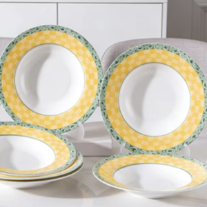 Platos de Cerámica con Diseño Floral Retro Americano, 9.5 Pulgadas, 6 Piezas en Caja, para Regalos y Bodas, Gran Venta - Product Image 1