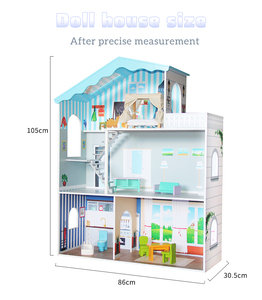 WEIFU New Real Wood kids cheap Christmas fai da te mobili in miniatura giocattolo regalo di compleanno casa delle bambole per bambine di 5 anni - Product Image 4