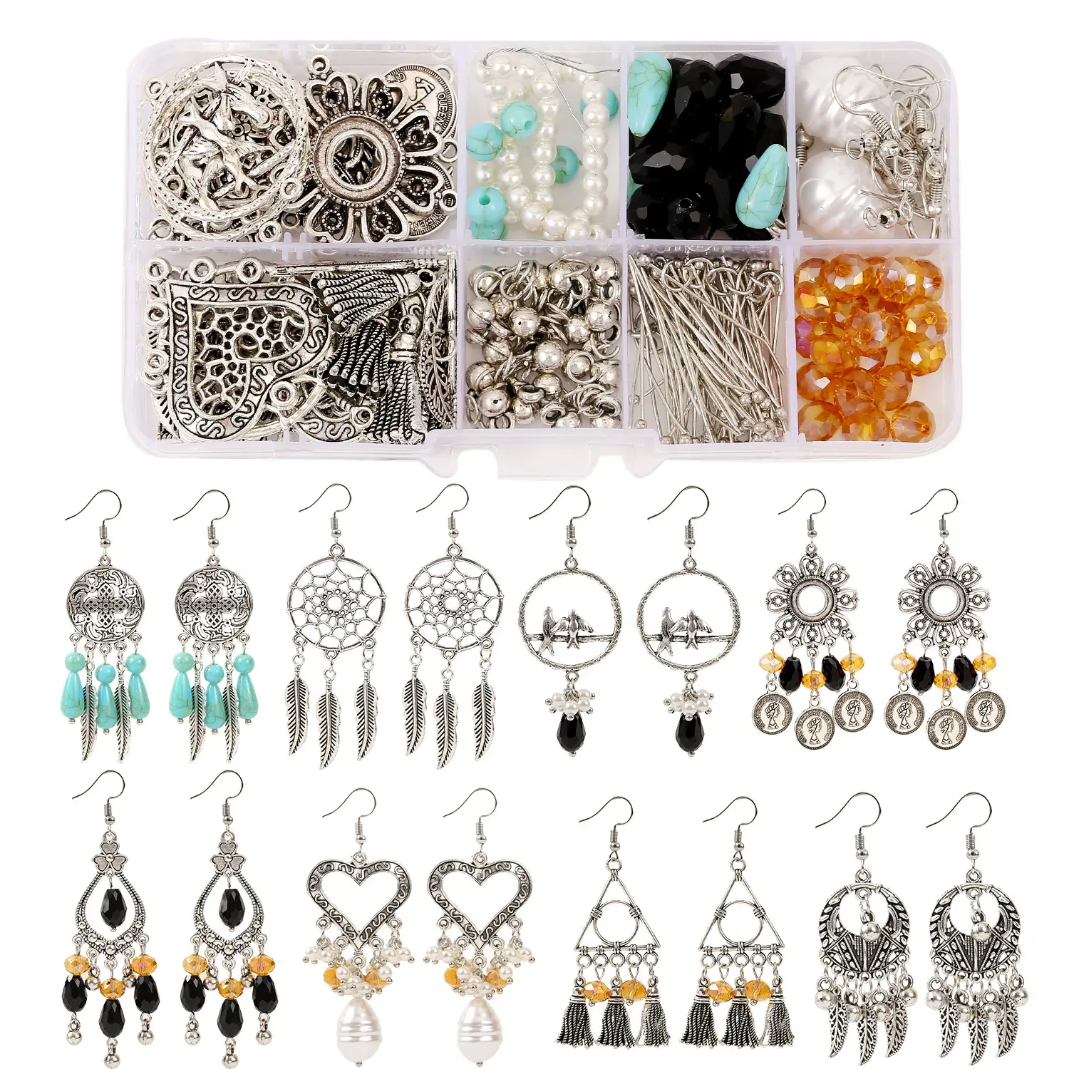 vintage earring sets accessories useful diy jewelry making kit earring beads jewelry making tools kit