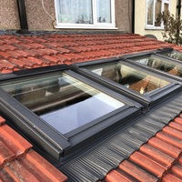 Fenêtres de toit modernes en aluminium Nuoxin, à rupture de pont thermique, double vitrage 2,0 mm, insonorisées, étanches, pour balcon et plafond