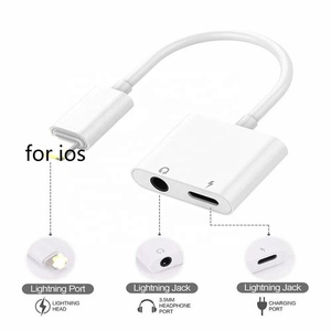 2 in 1 Adapter Kopfhörer Audio Musik Ladegerät Adapter für iPhone 11 iphone 7 5s 6 6s für USB Kabel <span class=keywords><strong>3</strong></span>,5mm Jack headset adapter - Product Image 2