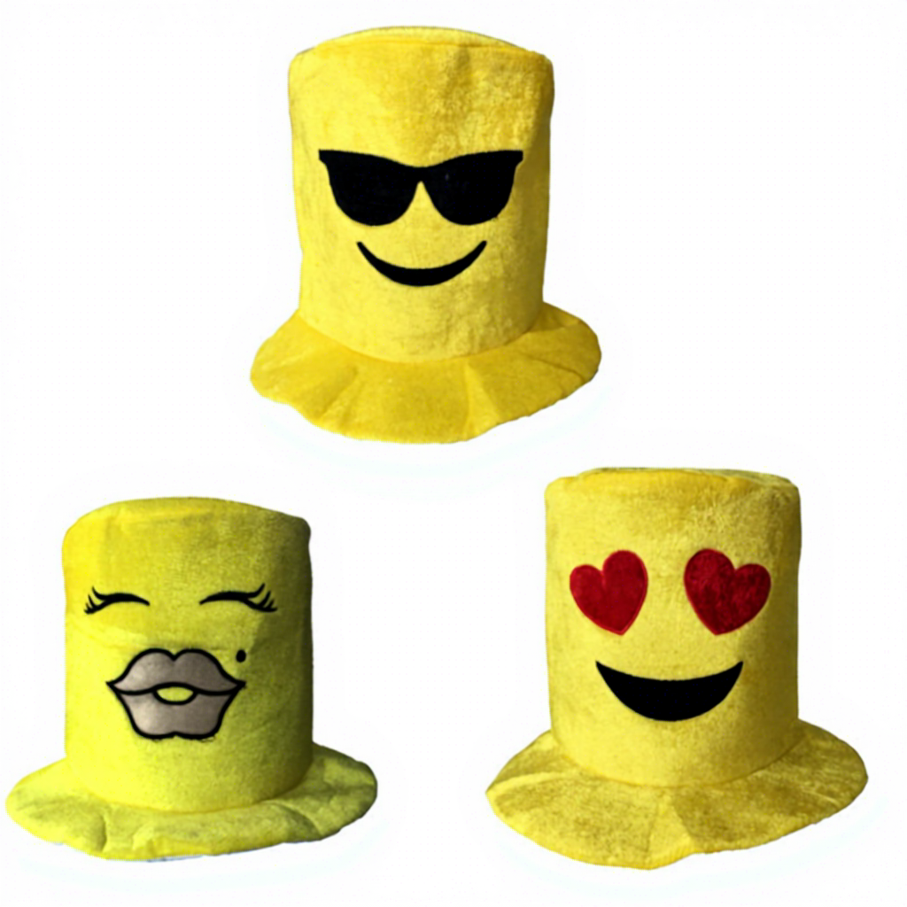3 tipos de sombreros emoji-1 al azar