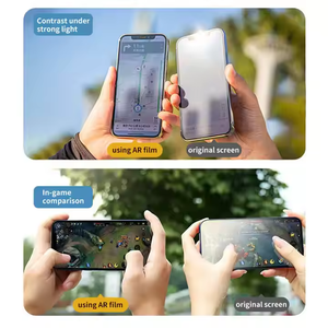 Protector de pantalla antirreflectante de transmitancia aumentada para <span class=keywords><strong>iPhone</strong></span> 17 16 15pro 14 Cobertura completa Teléfono móvil AR Vidrio templado - Product Image 4