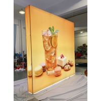 Boîte lumineuse publicitaire LED SEG haute puissance avec cadre en aluminium et bordure en silicone, rétroéclairée, portable, étanche, design personnalisé