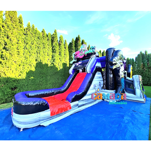 Venta al por mayor comercial gigante PVC niños inflable Halloween Zombie Casa de rebote Combo Jumping Castle con tobogán y soplador - Product Image 1