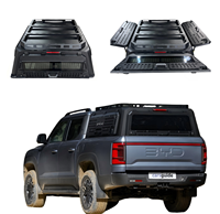 Capot de benne de camionnette pliable à 3 portes en acier galvanisé et aluminium pour Shark6 5ft, étanche, avec serrure, installation sans perçage
