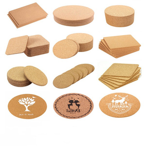 Sottobicchieri in Sughero Personalizzati all'Ingrosso, Design Rotondo Assorbente con Stampa, Sottobicchieri in <span class=keywords><strong>Legno</strong></span> di Sughero per Bevande, Tè e Caffè - Product Image 1