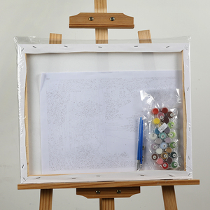 Paisaje marino personalizar pintura por números Kits Seaside Town paisaje adulto pintura por números con marco de madera - Product Image 5