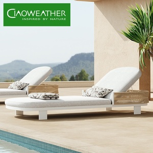 Chaise longue de patio en métal, chaise de plage, lit de repos, mobilier d'extérieur, <span class=keywords><strong>transat</strong></span> en aluminium, chaises longues d'extérieur - Product Image 2