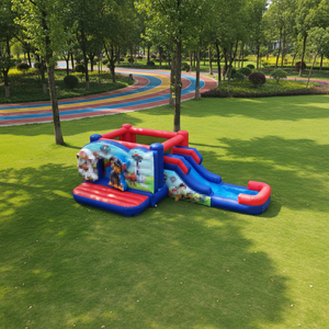 Château <span class=keywords><strong>Gonflable</strong></span> Chien Cartoon en Promotion avec Toboggan Aquatique Grande Capacité Facile à Monter pour Jardin - Product Image 1