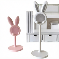 Support de téléphone portable réglable en hauteur, design lapin mignon, en plastique ABS, support de téléphone portable pour lit, support de bureau portable, prix d'usine