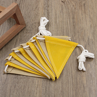 Camping en plein air toile drapeaux colorés Camp drapeaux triangulaires décoratifs 12 pièces bruants avec corde accessoires de tente