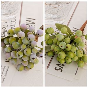 CallaFloral Ramo de Frutas de la Fortuna Artificiales Verde Rosado Verde Espuma Decoración Interior Boda Uso Doméstico - Product Image 3