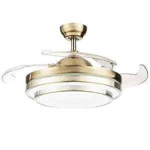 Ventilateur De plafond LED 36 pouces, ventilateur De poncho en cristal, pour la maison