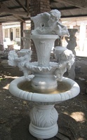 Figurine d'ange en pierre de marbre, Sculpture de fontaine d'eau, matériau d'intérieur