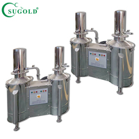 Double distillateur d'eau électrique en acier inoxydable pour laboratoire médical