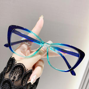 Lunettes de lecture unisexes avec monture en PC, protection contre la lumière bleue, style œil de chat pour les seniors, verres anti-lumière bleue, matériau AC - Product Image 1