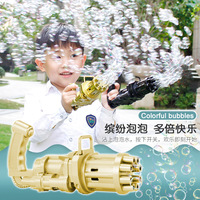 Machine à bulles automatique Gatling à 8 trous, pistolet à bulles électrique en plastique, jouet d'extérieur pour enfants