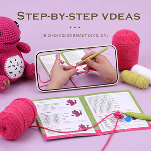 Kit de crochet pour débutants, <span class=keywords><strong>panier</strong></span> de rangement, sac fourre-tout au crochet avec tutoriels vidéo étape par étape, kit de tricot, kit de crochet pour adultes - Product Image 4