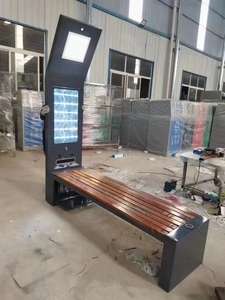 Banc moderne étanche en acier alimenté par énergie solaire avec chargement USB Wifi pour la publicité extérieure pour l'école d'hôpital <span class=keywords><strong>de</strong></span> parc <span class=keywords><strong>de</strong></span> patio <span class=keywords><strong>de</strong></span> <span class=keywords><strong>jardin</strong></span> - Product Image 5