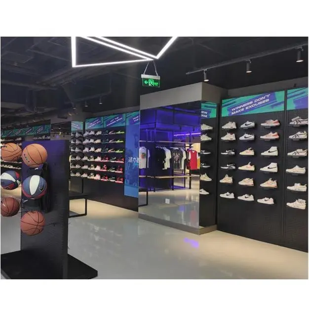 Men Sport Shoes Retail Store Display Furniture Design Custom Sporting Clothing Store Decoration