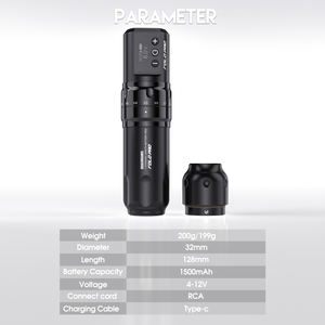 Máquina de Tatuar Inalámbrica Mast Fold Pro con Batería de 1500 mAh, Longitud de Trazo de 2.4-4.2 mm, Pluma de Batería <span class=keywords><strong>Dragonhawk</strong></span> 2024 - Product Image 5
